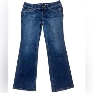 American Eagle Stretch Bootcut Jeans Size 6 Dark Wash Mid Rise AE Denim